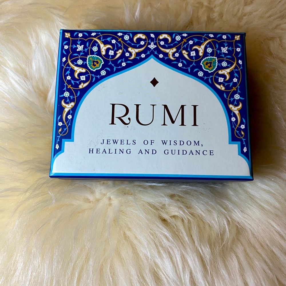 NWOT RUMI Jewels of Wisdom Decorative Box - Blue & White